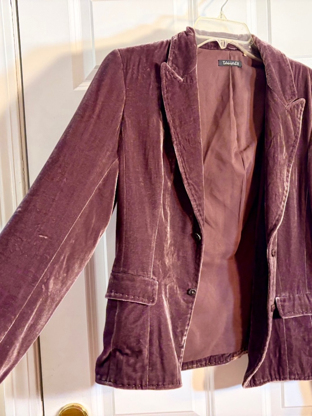 Tahari Crushed Velvet Blazer Size L